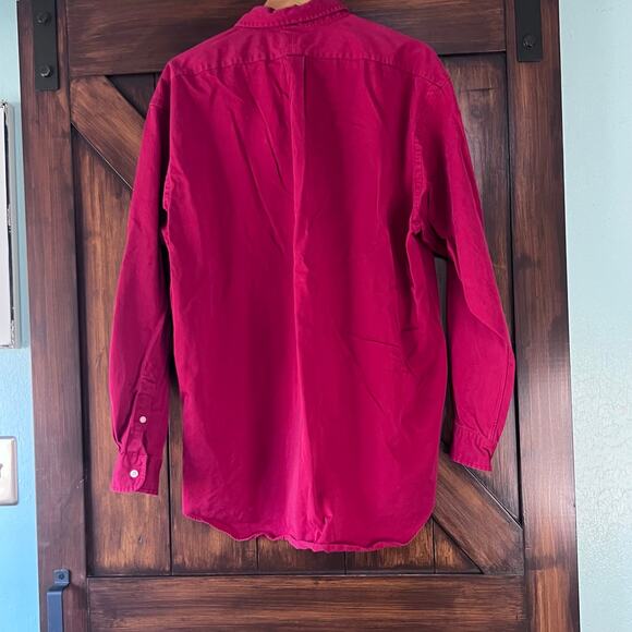 Ralph Lauren Blake Red Button Down Long Sleeve Heavy Cotton Shirt Men's XL - Picture 3 of 13